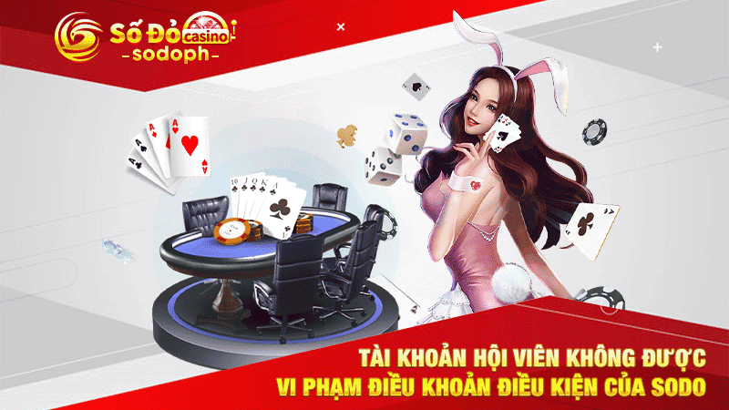 tài khoản hội viên không được vi phạm điều khoản điều kiện của nhà cái sodo